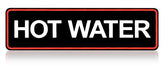 Sticker Hot water