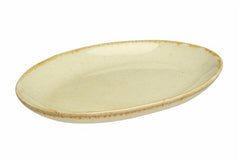 YELLOW OVAL PLATE 18CM