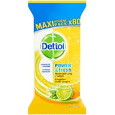 Dettol power & fresh citrus multidoekjes 80x