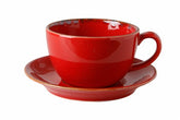 RED TEA CUP AND SAUCER 320CC