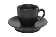 BLACK COFFEE CUP AND SAUCER 80CC