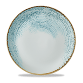 Homespun Accents Aquamarine Evolve Coupe Plate 11.25" Box 12