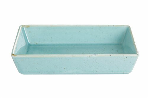 TURQUOISE RECTANGULAR SALAD PLATE 13CM