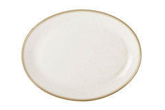 BEIGE OVAL PLATE 36CM