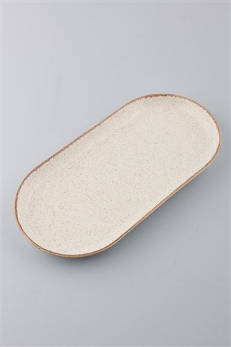 BEIGE OVAL PLATE 30CM