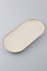 BEIGE OVAL PLATE 30CM