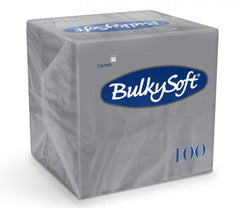 Servet 24x24 1/4 2-lgs tissue grijs 20x100