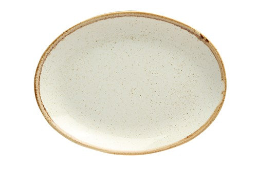 BEIGE OVAL PLATE 30CM