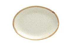 BEIGE OVAL PLATE 18CM