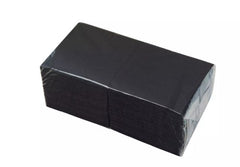 Servet tissue 24x24cm 2lgs 1/4 zwart  8x250st
