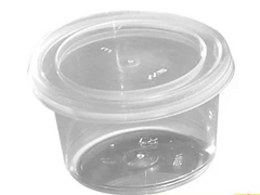 Botercup 30ml transparant met deksel 500st