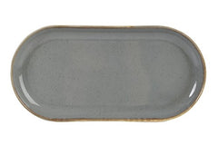 DARK GREY OVAL PLATE 30CM