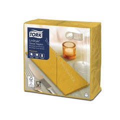 Linstyle servet 39x39 Mosterd 1/4 12x50