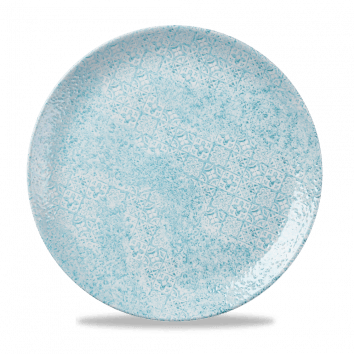 Med Tiles Aquamarine Evolve Coupe Plate 11.25